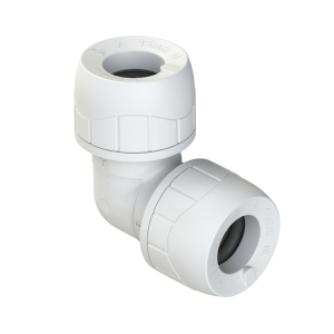 Polypipe PolyPlumb Enhanced, Elbow, 15mm, White, PB115EW 