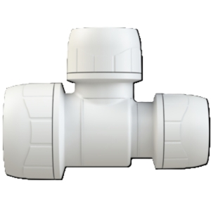 Polypipe PolyPlumb Enhanced, Two Ends Reduced Tee, 15x15x22mm, White, PB1622EW 